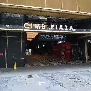 Turn left to CIMB plaza